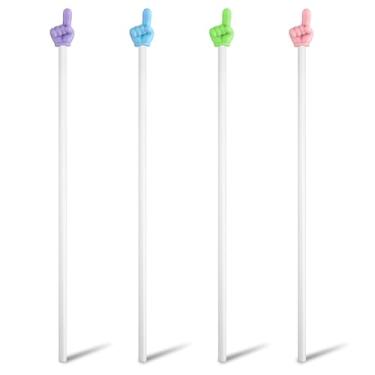 Imagem de Tinoaly 4 Peças Bastões Ponteiro de Mão, Bastão Indicador do Professor Ferramenta de Apontar o Dedo para Professores Sala Aula Engajamento e Aprendizagem Leitura Crianças Apresentação Quadro Branco