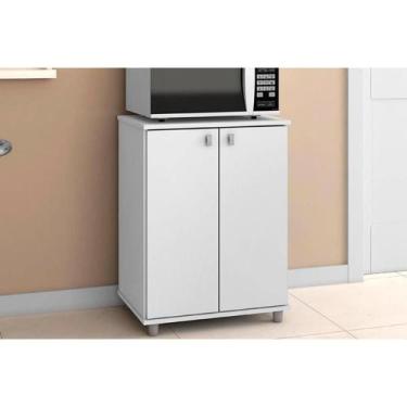 Imagem de Bancada Multiuso p/ Área Serviço Balcão ASM155 c/ 2 Portas Branco - Mo