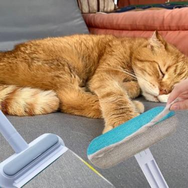 Imagem de Ferramenta de remoção de pelos de animais de estimação, removedor de pelos de cães e gatos para móveis de carpete de sofá, vassoura multifuncional 4 em 1 para remoção de pelos de animais de estimação