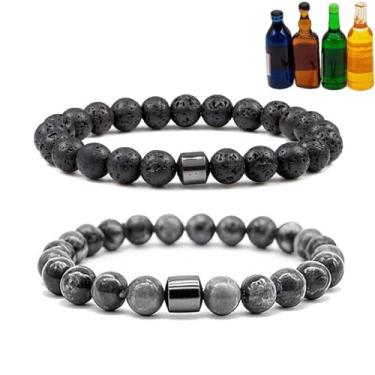 Imagem de NIQIPOK Pulseira Glame antiálcool, pulseira Glame International, antiálcool, conta GM para reduzir o desejo de beber, joias para mulheres e homens, ajuda a aliviar a ansiedade, frustração