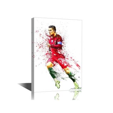 Imagem de Arte de parede em tela TISHIRON Football Sport Cristiano Ronaldo