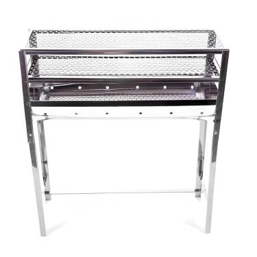 Imagem de Churrasqueira Espetinho Inox Grande Grelha Dupla 80cm