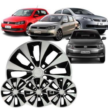 Imagem de Jogo 4 Calotas Modelo Gol Voyage G5/G6 2013 Aro 14 Cubo Baixo Parafuso