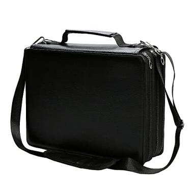 Imagem de Lbxgap Estojo Organizador Para Canetas Marcadoras, 168 Compartimentos, Grande Capacidade, Com Capa Prática, Suporte Portátil Multicamadas Lápis De Aquarela E Marcadores Gel (Preto)
