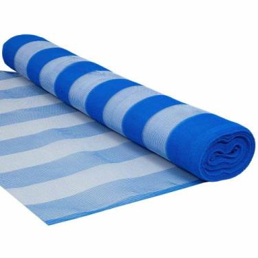 Imagem de Tela Tapume 1,20m X 50m Listrada Azul/Branco - PLASTCOR