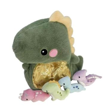 Imagem de Esquirla Conjunto de brinquedos de pelúcia de dinossauro, bicho de pelúcia, decoração de interior de carro, lembrancinhas para festa, artesanato confortável,