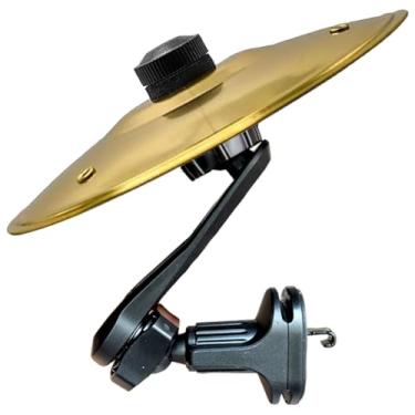 Imagem de Mini cilindro de prato para saída de ar do carro, dourado/prateado, acessório de instrumento musical de 14 cm para painel (ouro, 1 conjunto)