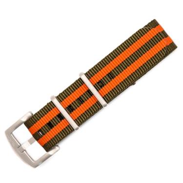 Imagem de BluShark – Pulseira de relógio de nylon premium original – vários tamanhos e estilos, BOND BOMBER JACKET, 22mm Premium Brushed Buckle
