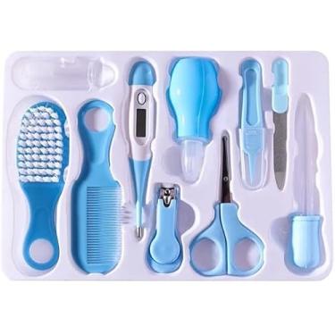 Imagem de Kit De Cuidados Com O Bebê, 10 Pçs, Termômetro, Aspirador Nasal, Escova De Dentes Para Recém-Nascidos, Conjunto De Manicure Infantil,