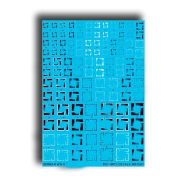 Imagem de Techmod 48015 1/48 símbolos alemães da Segunda Guerra Mundial, marcações 250, 300, 400, 500 e 600 mm