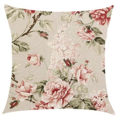 Imagem de Capa de Almofada  Grace Pêssego Impermeável 45x45cm - Sua Casa Decor