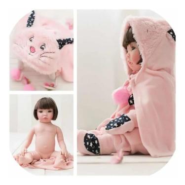 Imagem de Bebê Reborn Hora Do Banho 100% Silicone Rosa BB - Meu Xodó