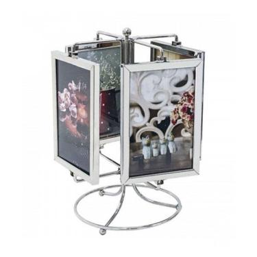 Imagem de Porta Retrato Giratório Carrossel Para 8 Fotos 10 X15 Cm