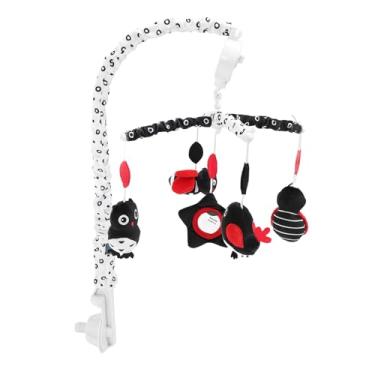 Imagem de Berço do bebê Brinquedo Móvel Berço Musical Móvel Alto Contraste Preto Vermelho Pelúcia Macia Prevenindo o Estrabismo para o Quarto Infantil do Berçário (Animal)