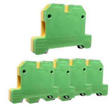 Imagem de Kit 5 borne sak terra 16mm amarelo/verde stark
