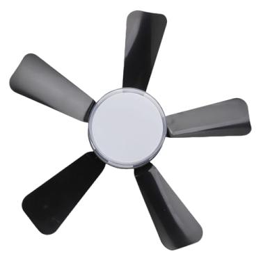 Imagem de Fockety Ventiladores de Teto Com Luzes e Controle Remoto/aplicativo, Rubor de Rubor de Baixo Perfil de Teto de Baixo Perfil, Com Velocidades Ajustáveis, 3 Temperaturas de Cores (Preto)