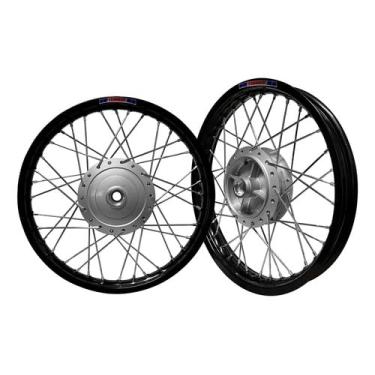 Imagem de Par Aro Alumínio Roda Raio 4mm Cg Fan Titan 150 Tambor Ks Es