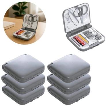 Imagem de 6 Mini Kit Costura De Bolso Para Viagem Completo 20 Itens - Lyor