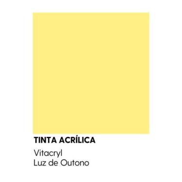 Imagem de Tinta Emborrachada Acetinada Amarelos - Vitacryl, Luz de Outono, 3,6 l