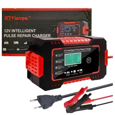 Imagem de Carregador bateria carro 12v cargarápida display inteligente