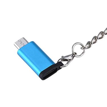 Imagem de Generic Adaptador Type C Longa Lifespan, Conversor de Dados, Compacto para Telefones Telefones Celulares de Inteligente Micro USB Dispositivos (Azul)