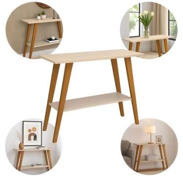 Imagem de Aparador De Sala Retro Com Pés De Madeira Buffet Cantinho Do Café - Lo