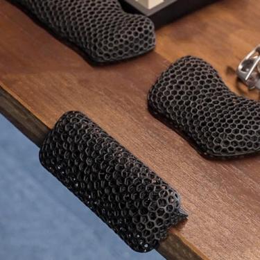 Imagem de FORRTY Conjunto De Almofada De Braço Impressa Em 3D Com Apoio Para Pulso, Suporte Ergonômico Para Teclado E Mouse, Respirável, Descanso De Braço Para Mesa, PC, Jogos, Digitação(Preto,Three)