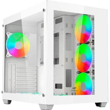 Imagem de Gabinete Gamer C3Tech Aquarius MT-G910 Sem Fans Branco F002