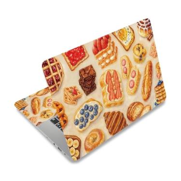 Imagem de PLIGREAT Adesivo de decalque para laptop de 12 a 15 polegadas, tema de panificação, adesivo, adesivo, decalque, universal, removível, vinil, notebook, arte, protetor, netbook, policarbonato