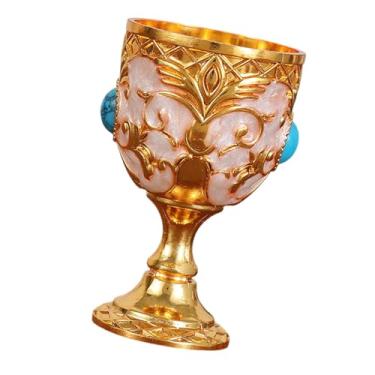 Imagem de DimyFew Vintage Medieval Goblet Goble VINTAGE Vintage Decoração de desktop Cerimonial Drinkware,