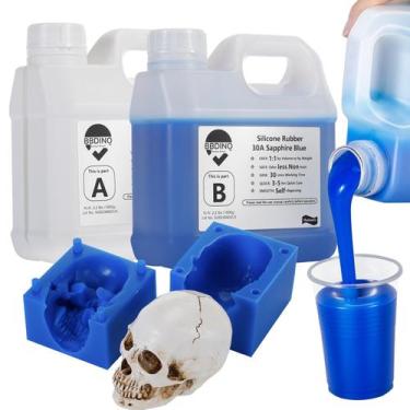 Imagem de Kit de fabricação de moldes de silicone BBDINO 30A Safira Azul 2kg