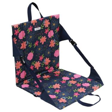 Imagem de JLDTOP Almofada de assento portátil para estádio com encosto acolchoado, leve, dobrável, cadeira de acampamento, alças ajustáveis para caminhadas, shows, eventos esportivos, atividades ao ar livre