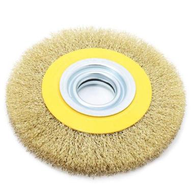 Imagem de Escova Circular 6 x 3/4'' Aço Latonado Ondulado Tradestar