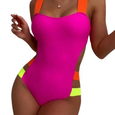 Imagem de Biquini Maiô Com Bojo Neon Praia Piscina Lançamento Verão - Rv Modas, 