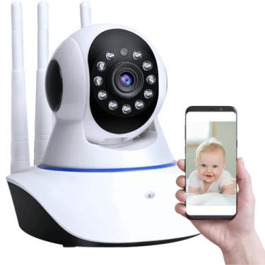 Imagem de Camera Anti furto Alarme Visão Noturna Wifi Recarregável Bivolt - Onvi