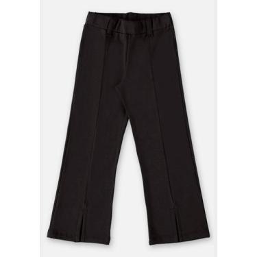 Imagem de Calça Flare Básica em Molecotton Infantil Menina Up Baby, Preto, 1