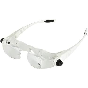 Imagem de Lupas Max Tv Óculos -3 Dioptria Ajuste Headbd Lupa Lupa Para Pessoas Que Usam Óculos Leitura Hdicrafts Joalheiros, White, 3.8X