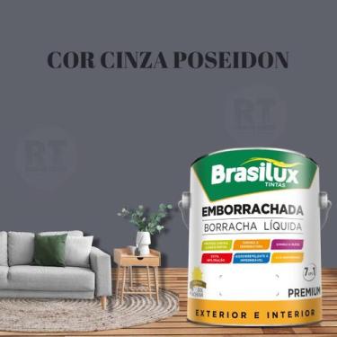 Imagem de Tinta Borracha Líquida Cinza 3.2l Premium Brasilux, CINZA POSEIDON