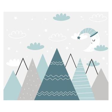 Imagem de Papel de Parede Adesivo Infantil Montanhas Bebe Quarto Menino - 530pcm