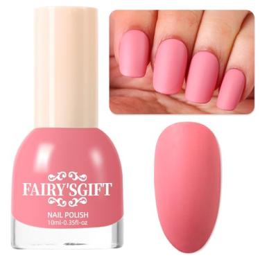 Imagem de Esmalte fosco para esmalte seco para verniz de arte de unhas, esmalte de veludo com efeito de névoa, 10,4 ml (rosa macio-15, 10 ml)