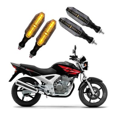 Imagem de KIT 4 Seta Esportiva Pisca de Led  Modelo P26 Para Moto CBX 250 Twiste