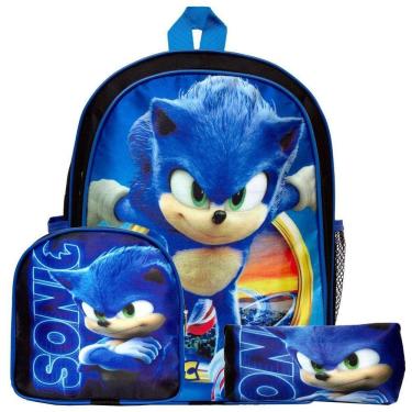 Imagem de Mochila Masculina Sonic O Filme Costa Lancheira Estojo Tn