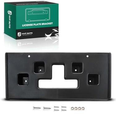 Imagem de YHTAUTO Moldura de placa frontal compatível com Buick Encore 2013-2016, suporte de placa de carro de plástico preto, sem suporte de placa de licença de perfuração com parafusos