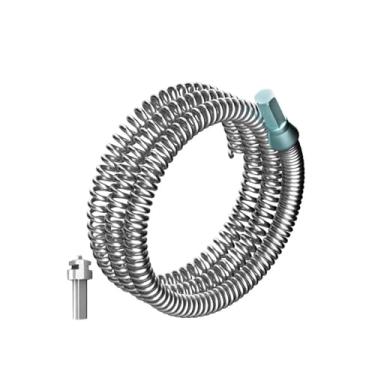 Imagem de KiBcsLic Cabo de drenagem de, ferramenta de desobstrução de pia, peças com conector, removedor de entupimento de encanamento, cabo de trado de drenagem, Comprimento 2m