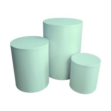 Imagem de Trio Capas Para Cilindro Versátil Candy Color Verde Menta  C/ Elástico