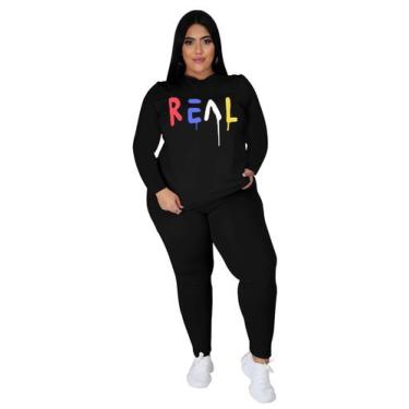 Imagem de Roupas de duas peças: moletons Tycorwd Plus Size para mulheres