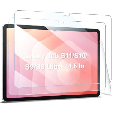 Imagem de ZtotopCases Pacote com 2 protetores de tela para Samsung Galaxy Tab S11 Ultra/Tab S10 Ultra/Tab S9 Ultra/Tab S8 Ultra 14,6 polegadas 2025/2024/2023, vidro temperado de alta definição