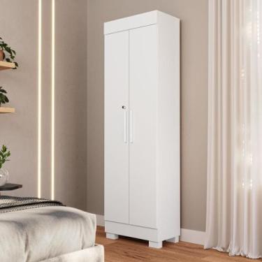 Imagem de Armário Multiuso Marrocos 2 Portas 4 Prateleiras Com Chave - LinhaMobí