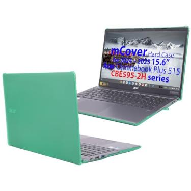 Imagem de mCover Capa compatível apenas com notebooks Acer ChromeBook Plus 515 CBE595-2 de 15,6 polegadas 2024-2025 (Não serve para nenhum outro modelo Acer) (verde)