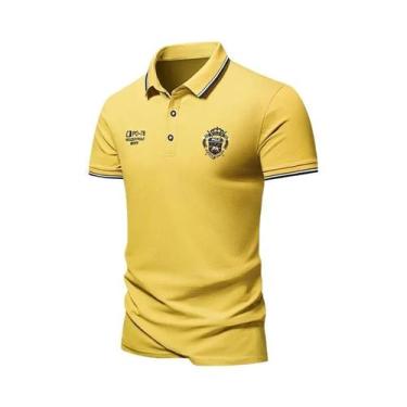 Imagem de Camisas Polo Masculinas De Verão Leves E Respiráveis Com Bordado, Mang